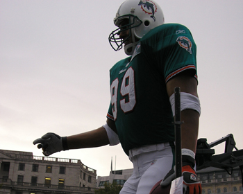 Giant animatronic of Jason Taylor 